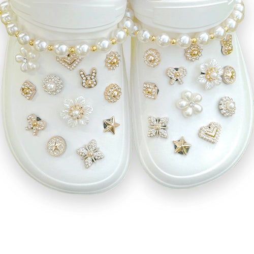 Crocs blanche avec bijoux
